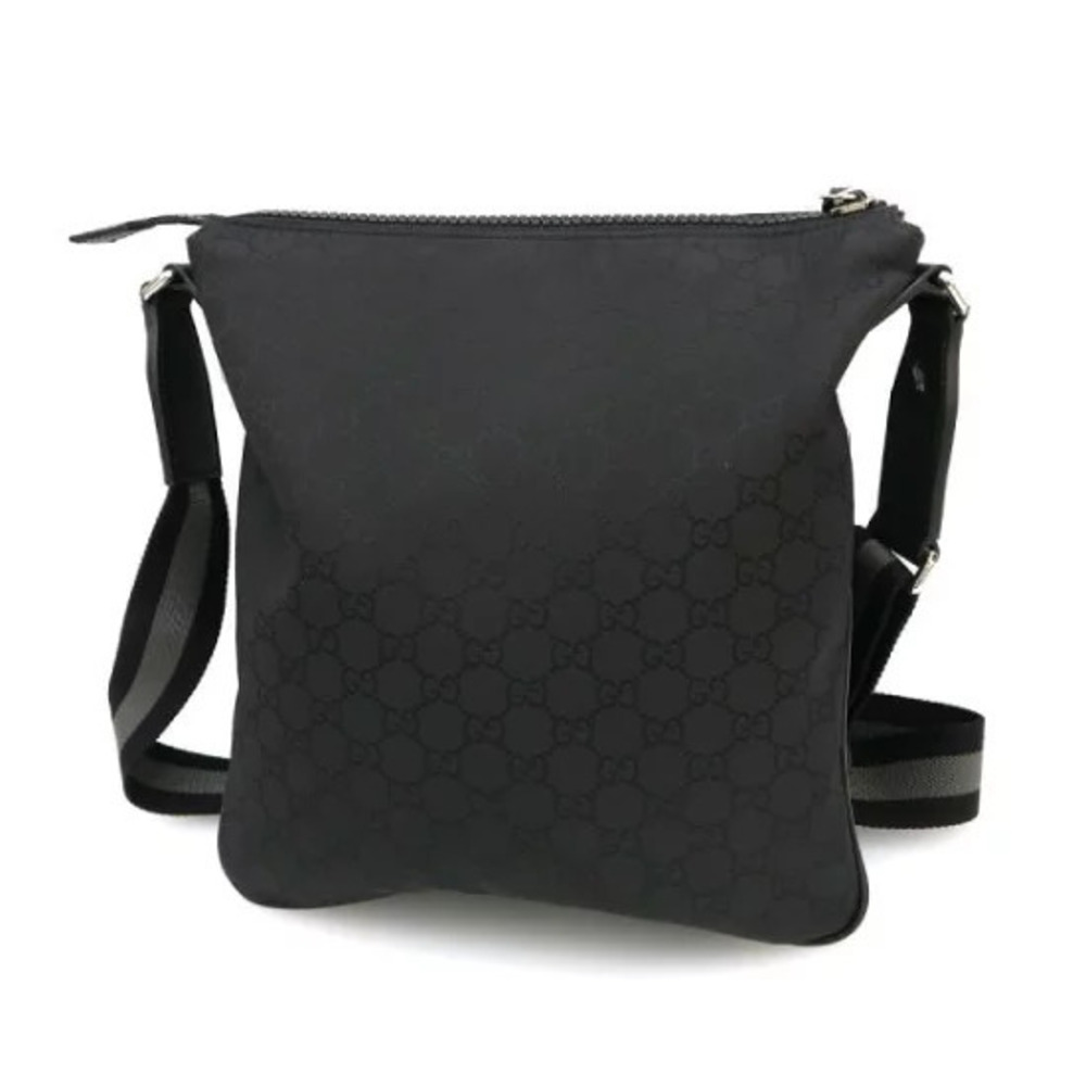 Gucci GG Flat Messenger Bag black canvas - Picture 2 of 9